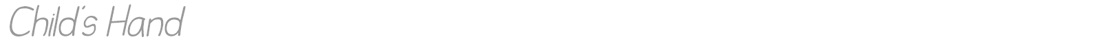 Child's Hand font preview
